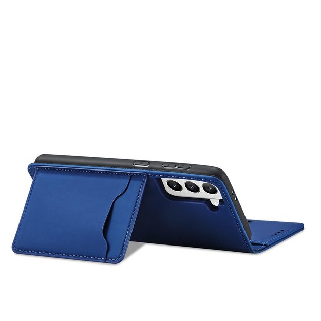 Magnet Card Case Case for Samsung Galaxy S22 + (S22 Plus) Pouch Wallet Card Holder Blue 5