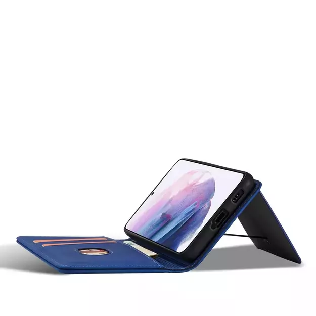 Magnet Card Case Case for Samsung Galaxy S22 + (S22 Plus) Pouch Wallet Card Holder Blue 19