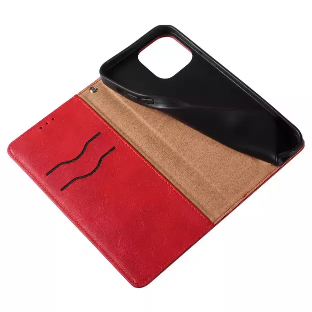 Magnet Strap Case Case for iPhone 12 Pro Max Pouch Wallet + Mini Lanyard Pendant Red 23