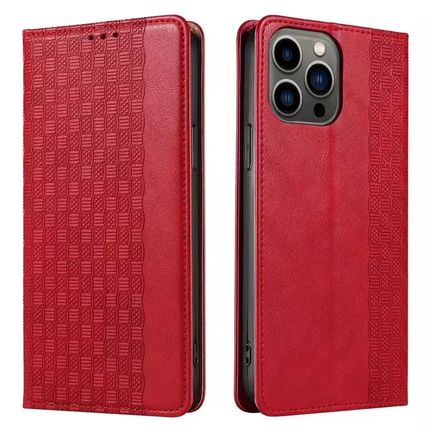 Magnet Strap Case Case for iPhone 12 Pro Max Pouch Wallet + Mini Lanyard Pendant Red 18