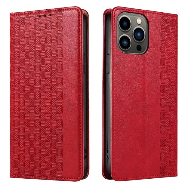 Magnet Strap Case Case for iPhone 12 Pro Max Pouch Wallet + Mini Lanyard Pendant Red 6