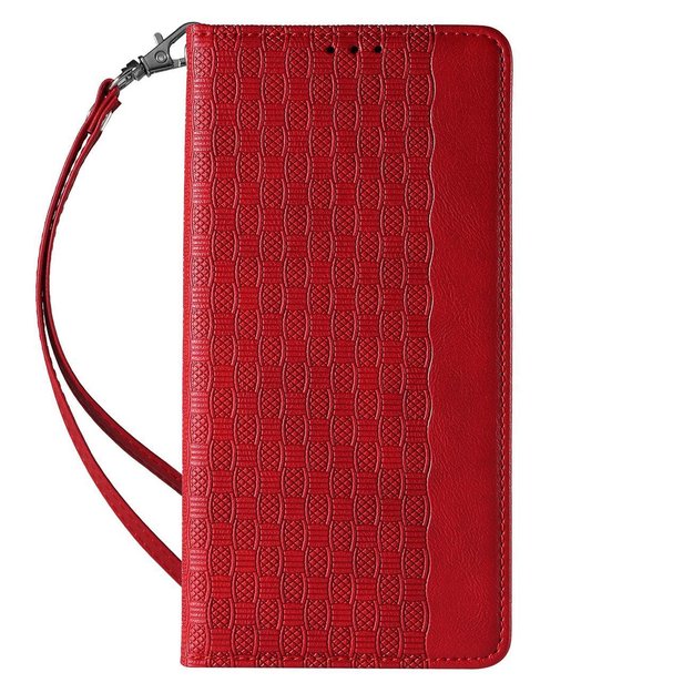 Magnet Strap Case Case for iPhone 12 Pro Max Pouch Wallet + Mini Lanyard Pendant Red 3