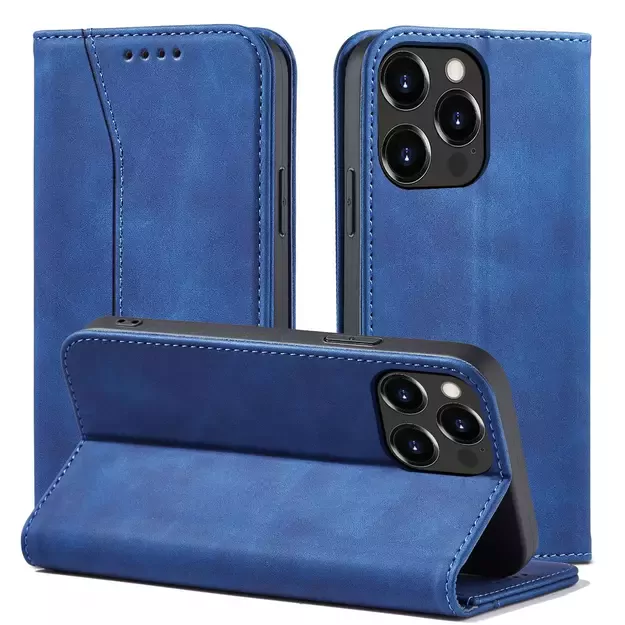 Magnet Fancy Case Case for iPhone 13 Pro Pouch Card Wallet Card Stand Blue 16