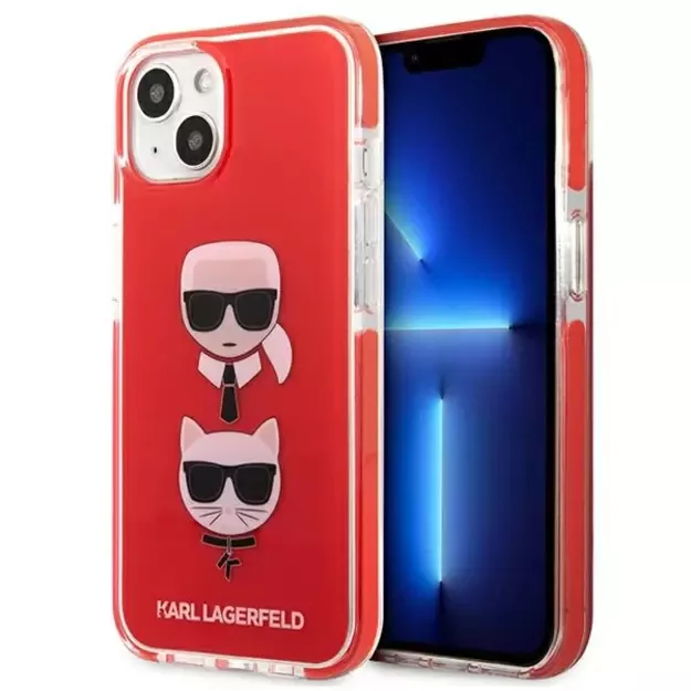 Karl Lagerfeld KLHCP13STPE2TR iPhone 13 mini 5,4  hardcase czerwony/red Karl&Choupette Head