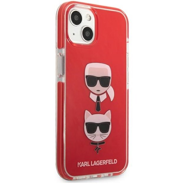 Karl Lagerfeld KLHCP13STPE2TR iPhone 13 mini 5,4  hardcase czerwony/red Karl&Choupette Head 10