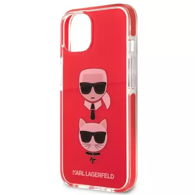 Karl Lagerfeld KLHCP13STPE2TR iPhone 13 mini 5,4  hardcase czerwony/red Karl&Choupette Head 5