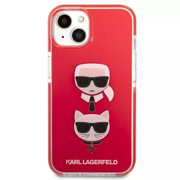 Karl Lagerfeld KLHCP13STPE2TR iPhone 13 mini 5,4  hardcase czerwony/red Karl&Choupette Head 2