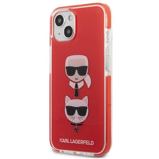 Karl Lagerfeld KLHCP13STPE2TR iPhone 13 mini 5,4  hardcase czerwony/red Karl&Choupette Head 8
