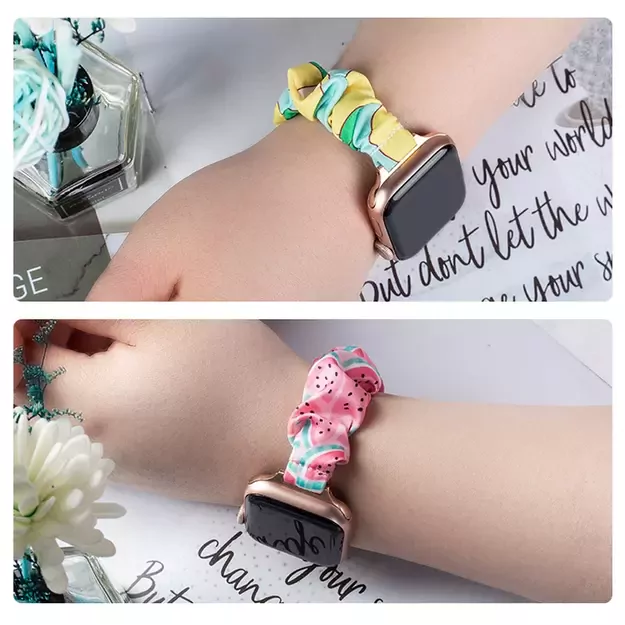Fabric band for Apple Watch 42 / 44 / 45 mm strap bracelet rubber band - watermelon 15