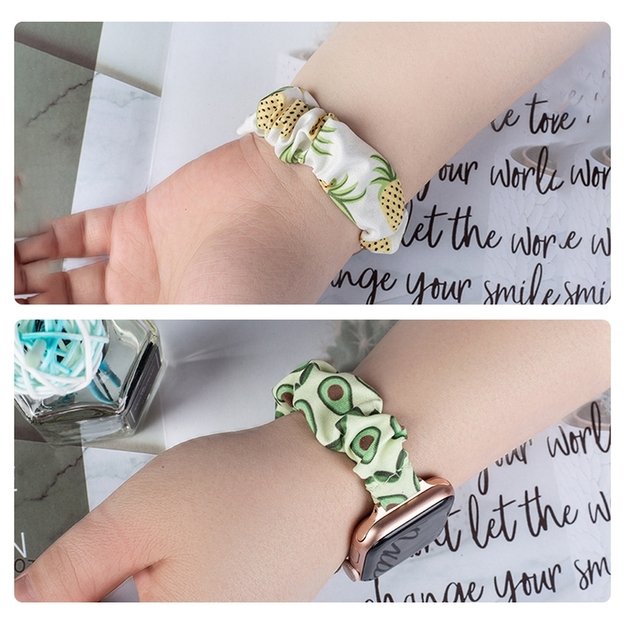 Fabric band for Apple Watch 42 / 44 / 45 mm strap bracelet rubber band - watermelon 6