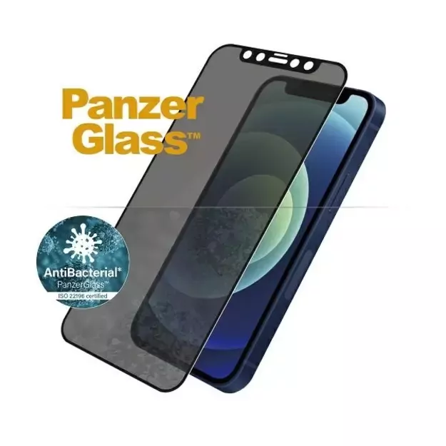 PanzerGlass E2E Super+ Microfracture antibacterial tempered glass for iPhone 12 mini - with black frame 1