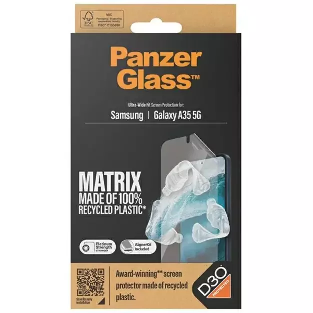 PanzerGlass Matrix Ultra-Wide Fit foil with positioner for Samsung Galaxy A35 5G 3