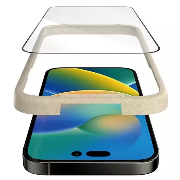PanzerGlass Ultra-Wide Fit Antibacterial Tempered Glass with Positioner for iPhone 14 Pro 3