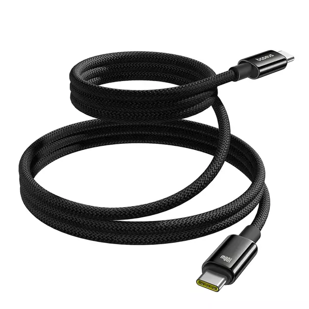 Baseus Tungsten Gold magnetic USB-C / USB-C cable 100W 1m - black 1