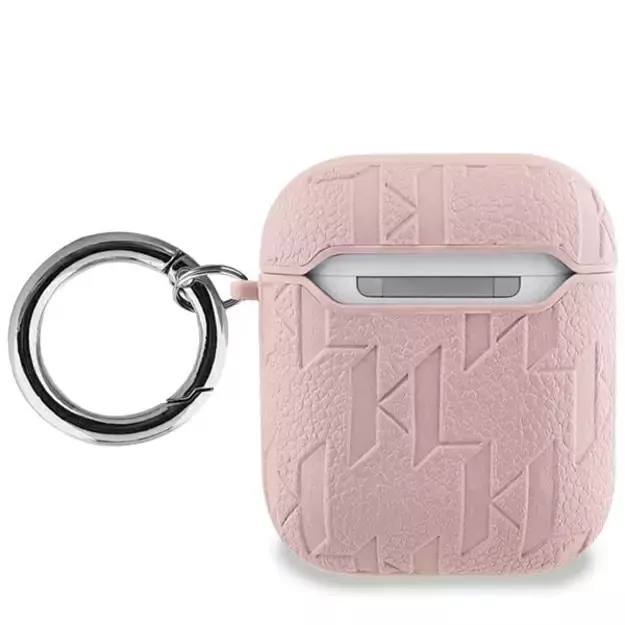 Karl Lagerfeld Monogram Karl &amp  Choupette Head case for AirPods 1 / 2 - pink 3