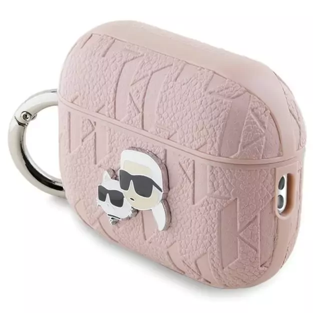 Karl Lagerfeld Monogram Karl &amp  Choupette Head case for AirPods Pro 2 - pink 5