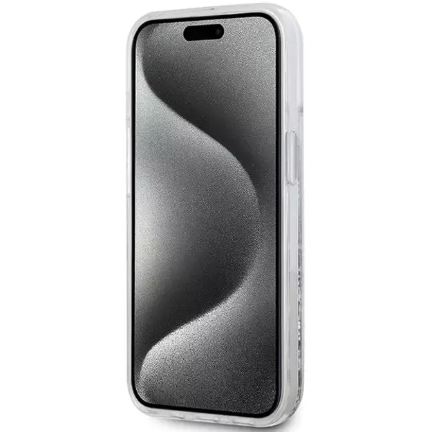 Karl Lagerfeld Liquid Glitter Karl Head MagSafe case for iPhone 15 / 14 / 13 - transparent 11