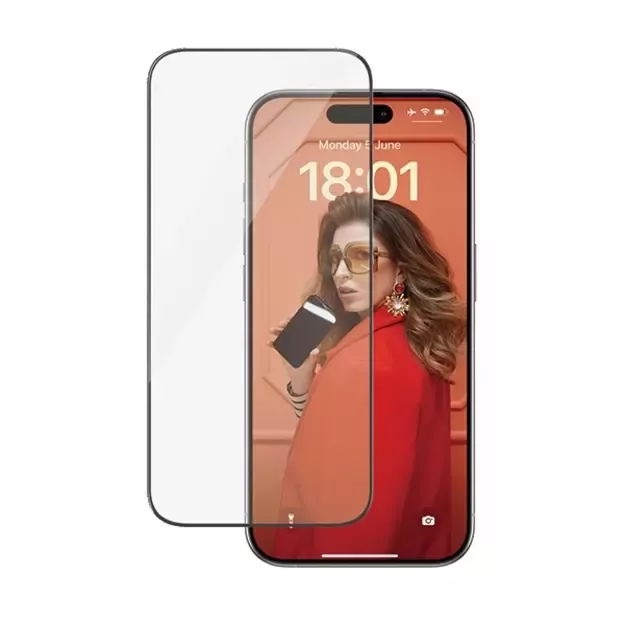 PanzerGlass Bundle 3in1 set transparent case + foil + camera cover for iPhone 15 Pro Max 16