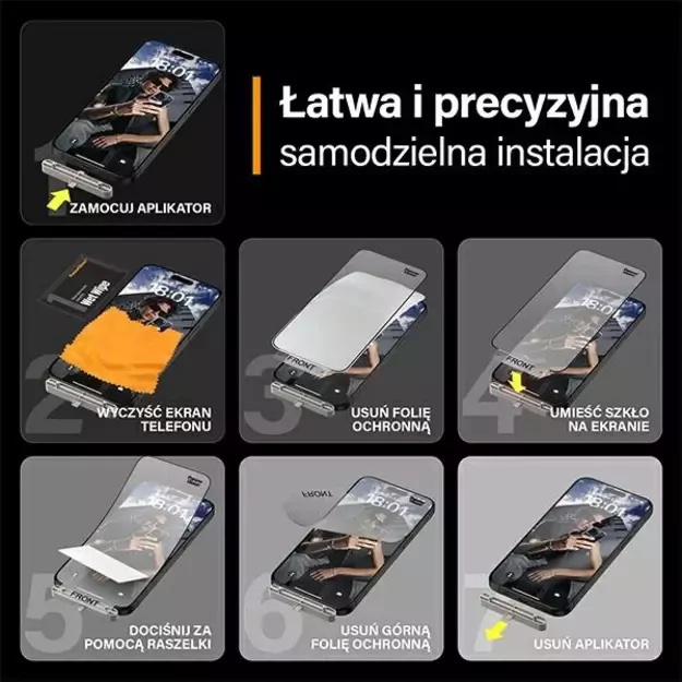 PanzerGlass Matrix Ultra-Wide-Fit hybrid glass for iPhone 15 Pro Max with positioner 7