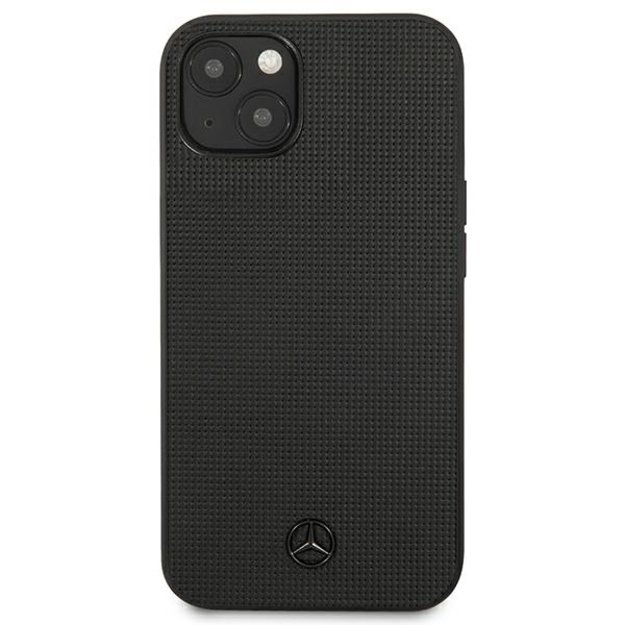 Mercedes MEHCP13MMBLBK iPhone 13 6,1  czarny/black hardcase Leather Meshed Metal Logo 9