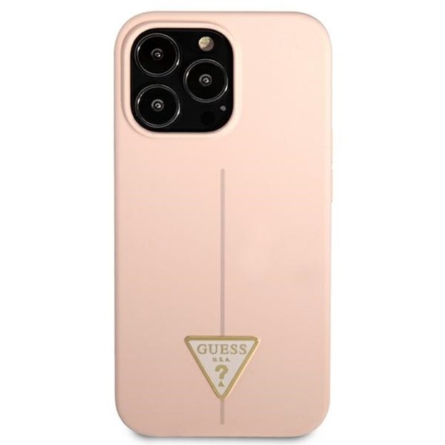 Guess GUHCP13LSLTGP iPhone 13 Pro / 13 6.1&quot  pink/pink hardcase Silicone Triangle 9
