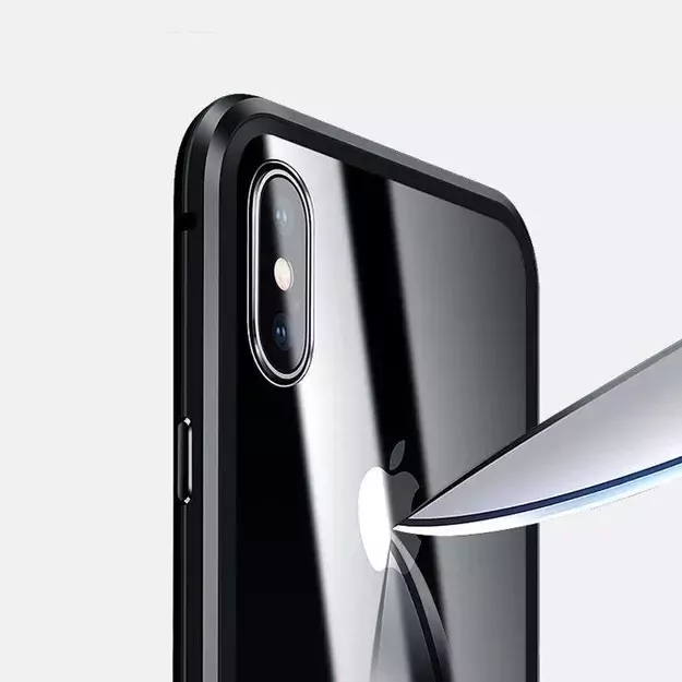 Wozinsky Full Magnetic Case Full Body Front and Back Cover with built-in glass for Samsung Galaxy A72 4G black-transparent 38