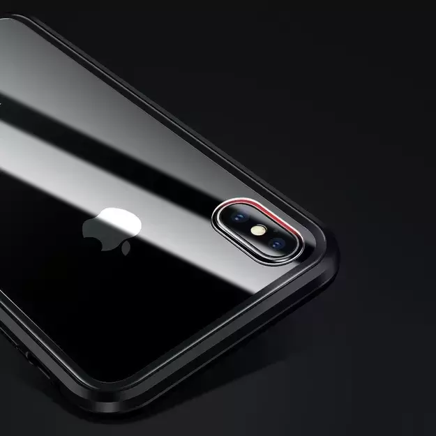 Wozinsky Full Magnetic Case Full Body Front and Back Cover with built-in glass for Samsung Galaxy A72 4G black-transparent 40