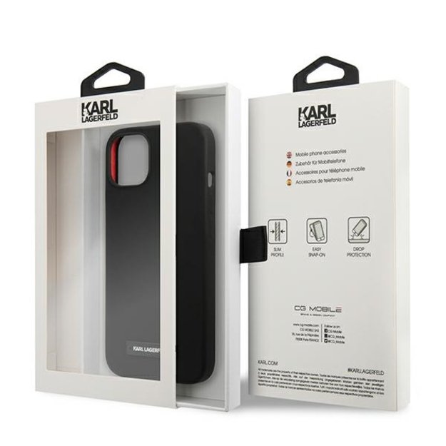Karl Lagerfeld KLHCP13MSLMP1K iPhone 13 6,1  hardcase czarny/black Silicone Plaque 14