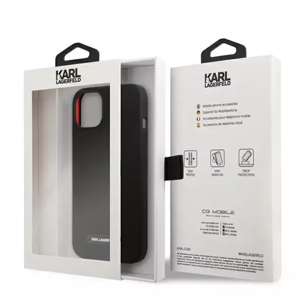 Karl Lagerfeld KLHCP13MSLMP1K iPhone 13 6,1  hardcase czarny/black Silicone Plaque 7