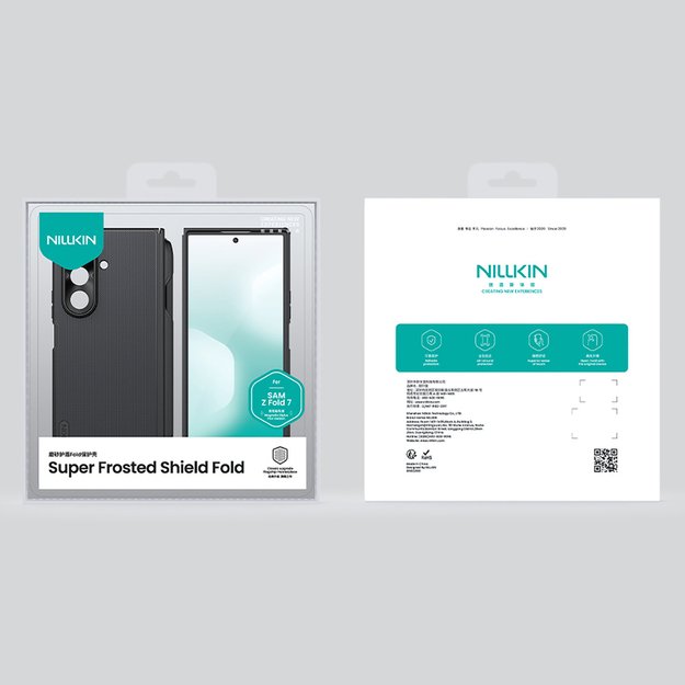 Etui Nillkin Super Frosted Shield Fold Magnetic na Samsung Galaxy Z Fold 7 kompatybilne z MagSafe - czarne 19