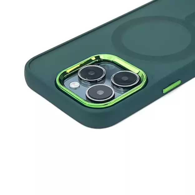 Magnetic Collection MagSafe iPhone 16 Pro Case - Dark Green 8