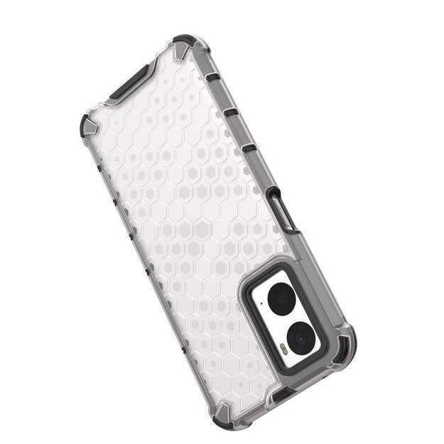 Honeycomb case armored cover with gel frame Oppo A76 / Oppo A36 / Realme 9i transparent 25