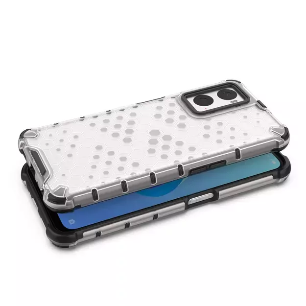 Honeycomb case armored cover with gel frame Oppo A76 / Oppo A36 / Realme 9i transparent 1