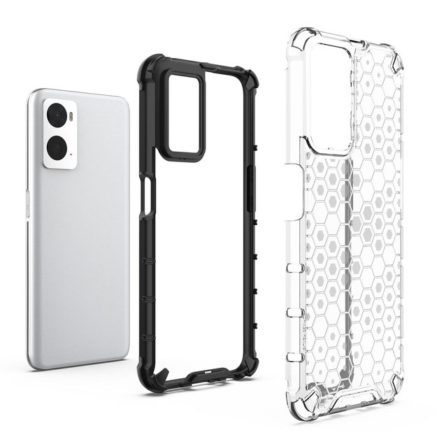 Honeycomb case armored cover with gel frame Oppo A76 / Oppo A36 / Realme 9i transparent 7