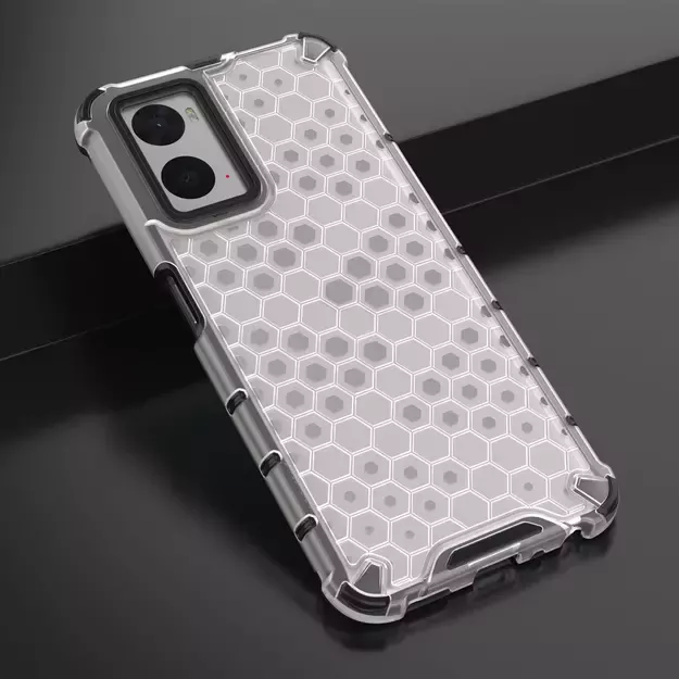 Honeycomb case armored cover with gel frame Oppo A76 / Oppo A36 / Realme 9i transparent 32