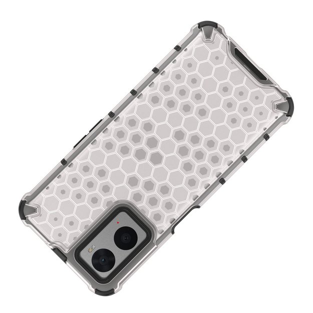 Honeycomb case armored cover with gel frame Oppo A76 / Oppo A36 / Realme 9i transparent 19