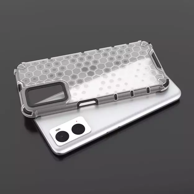 Honeycomb case armored cover with gel frame Oppo A76 / Oppo A36 / Realme 9i transparent 14