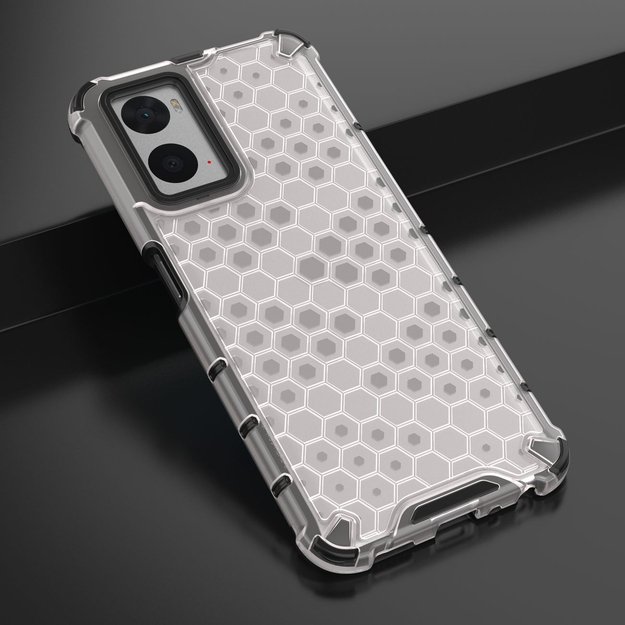 Honeycomb case armored cover with gel frame Oppo A76 / Oppo A36 / Realme 9i transparent 35