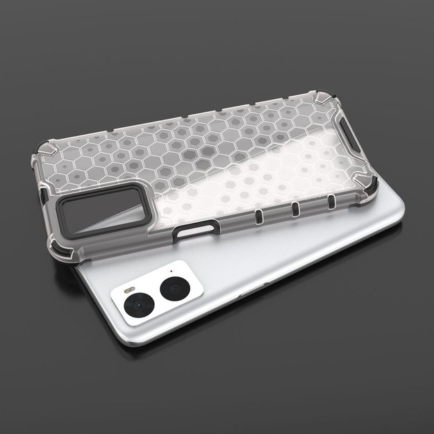 Honeycomb case armored cover with gel frame Oppo A76 / Oppo A36 / Realme 9i transparent 17