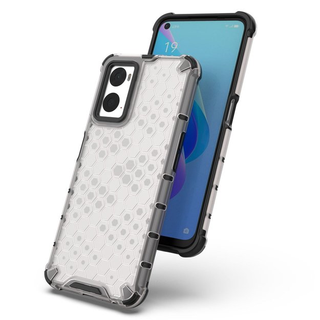 Honeycomb case armored cover with gel frame Oppo A76 / Oppo A36 / Realme 9i transparent 9