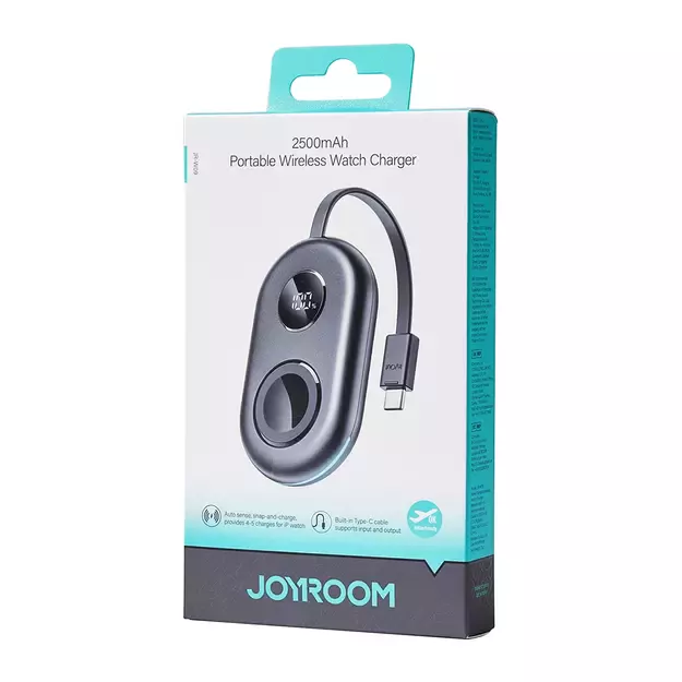 Joyroom JR-W09 3W Wireless Charging Power Bank with USB-C Cable for Apple Watch - Black 3