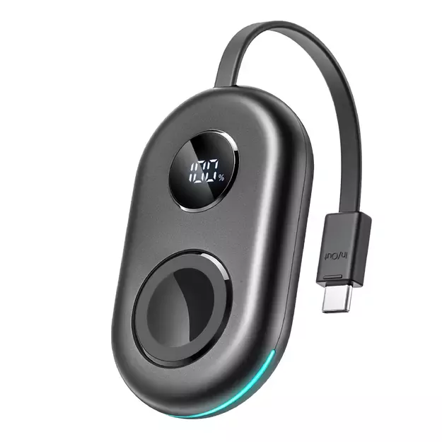 Joyroom JR-W09 3W Wireless Charging Power Bank with USB-C Cable for Apple Watch - Black