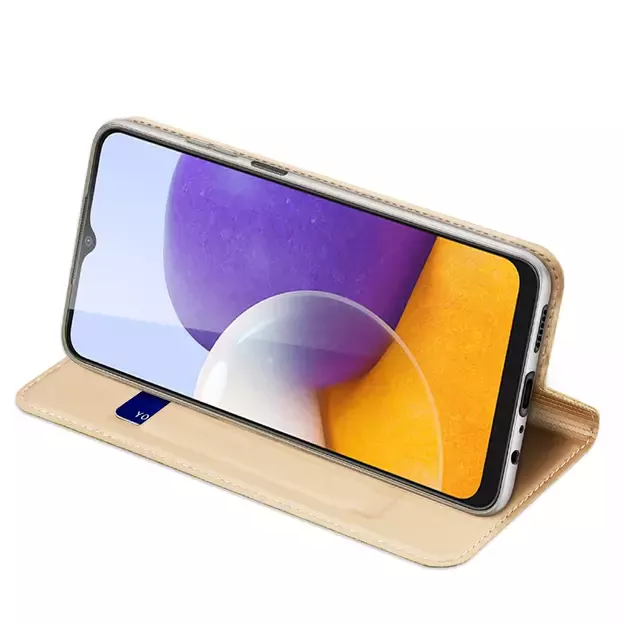 Dux Ducis Skin Pro Bookcase type case for Samsung Galaxy A22 4G golden 5
