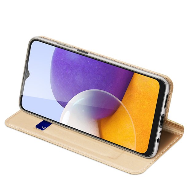 Dux Ducis Skin Pro Bookcase type case for Samsung Galaxy A22 4G golden 14