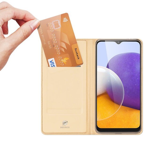 Dux Ducis Skin Pro Bookcase type case for Samsung Galaxy A22 4G golden 10