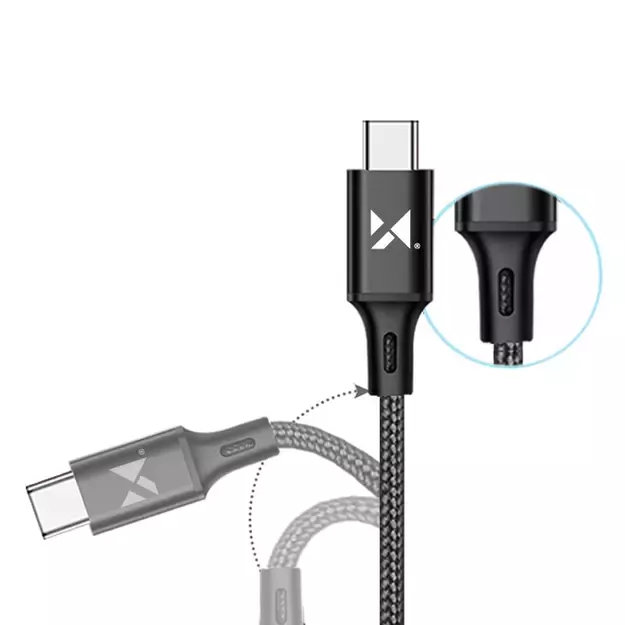 Wozinsky cable USB - USB Type C 2,4A 2m black(WUC-C2B) 1