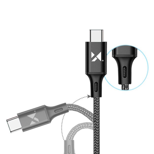 Wozinsky cable USB - USB Type C 2,4A 2m black(WUC-C2B) 11