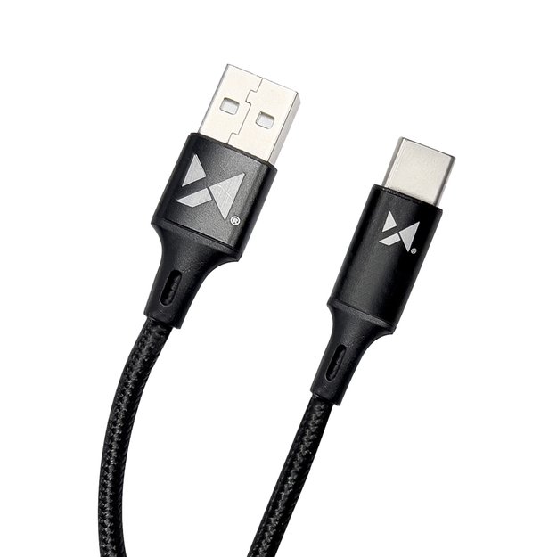 Wozinsky cable USB - USB Type C 2,4A 2m black(WUC-C2B) 12