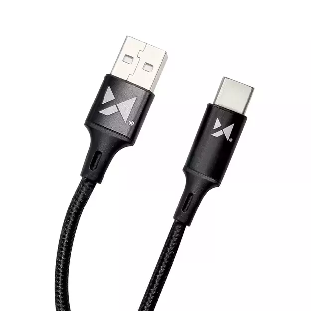 Wozinsky cable USB - USB Type C 2,4A 2m black(WUC-C2B) 2