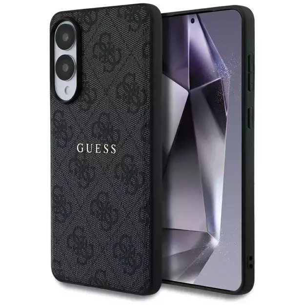 Guess 4G Ring Classic Logo MagSafe Case for Samsung Galaxy S25 Edge - Black